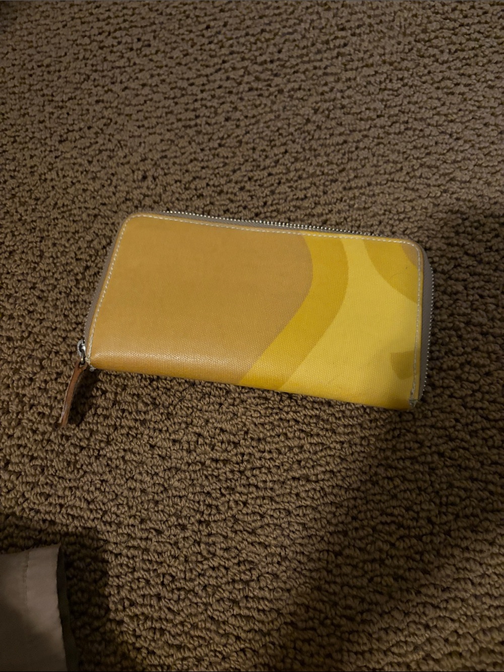 Orla Kiely Yellow Wave Zip Around Wallet